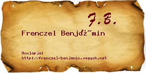 Frenczel Benjámin névjegykártya