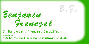 benjamin frenczel business card